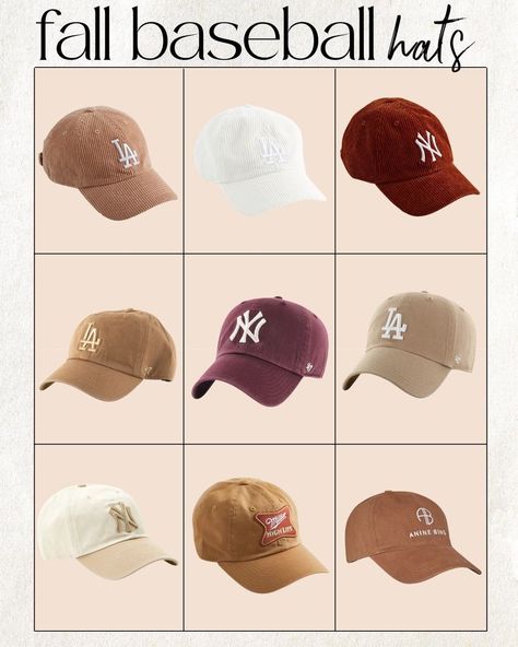 47 Brand Cap Outfit, Brown Baseball Cap Outfit, Beige Baseball Hat Outfit, Tan Long Coat Outfit, Outfit With Baseball Hat, Yankees Cap Outfit, Ball Cap Outfits, Hat Fall Outfit, Hats For Fall