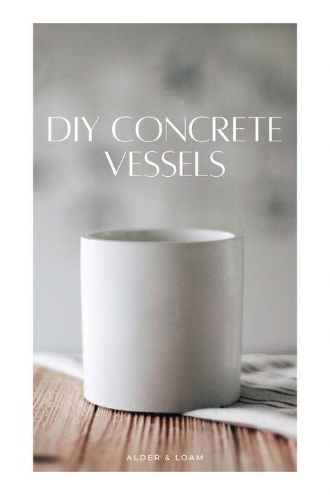 Quick & Easy way to create your very own concret vessels #diy #concrete #concretecandles #soywaxcandles How To Make Concrete Candle Vessels, Concrete Candle Vessels Diy, Diy Concrete Candle, Diy Concrete Candle Vessel, Making Concrete Candle Vessels, Diy Cement Candle Holders, Concrete Vessels For Candles, Concrete Vessels, Diy Concrete Candle Jar