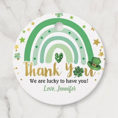 $10.80 | St Patrick's Day Rainbow Shamrock Thank You #green gold and white, st patricks day party, st patrick's day, watercolor shamrock, kid birthday party, circle favor tag, baby, shower, thank you tag, rainbow St Patricks Theme, Rainbow Shamrock, St Patricks Day Party, Kid Birthday Party, Alzheimers Activities, Lucky To Have You, St Paddys Day, Paddys Day, Lucky Clover