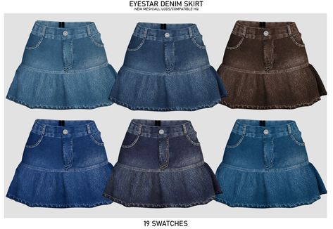 Bottoms Cc Sims 4, Sims 4 Cc Jeans Women, Sims 4 Cc Clothes Jeans Patreon, Sims 4 Cc Patreon Jeans Women, Sims 4 Long Jean Skirt, Sims 4 Jean Skirt, Denim Skirt Sims 4 Cc, Sims Cc Outfits, Sims 4 Jeans Female