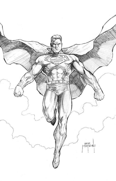 Superman Coloring Pages, Superhero Sketches, Superman Drawing, Superman Artwork, Drawing Superheroes, Comic Book Drawing, Superhero Coloring, Superman Art, Marvel Drawings