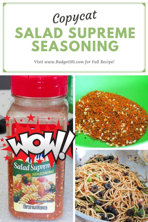 Homemade Salad Supreme Seasoning, Mccormick Salad Supreme Seasoning Recipe, Pasta Salad Seasoning Recipe, Spaghetti Salad With Salad Supreme, Pasta Salad With Salad Supreme, Pasta Salad Seasoning, Salad Supreme Seasoning Recipe, Chritmas Diy, Salad Supreme Pasta Salad