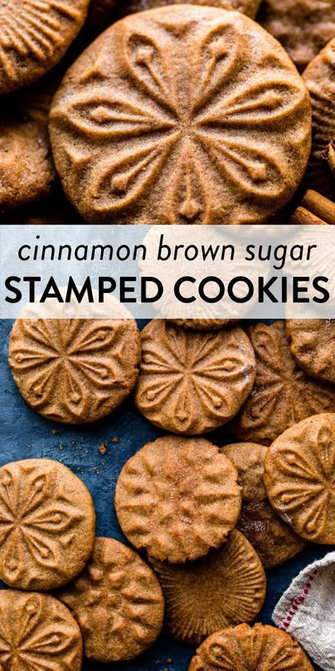 Cookie Stamper Recipes, Ginger Sugar Cookies, Cookie Stamps Recipe, Stamp Cookie Recipe, Shortbread Glaze Recipe, Recipes With Nutmeg Powder, Spiced Cookies Christmas, Spice Cake Cookies Recipe, Tea Cookie Recipes