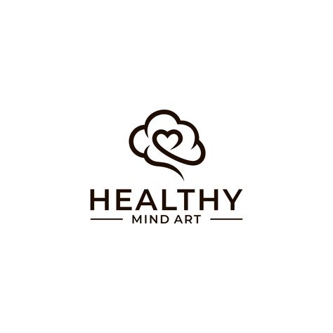 Design #23 by Wuireng_art | Design a Heart + Brain logo for mental health company Mental Health Symbol, Mental Health Inspiration, Hospital Logo, Logo Design Health, Brain Logo, Health Symbol, Heart Brain, Illustrator Design Tutorial, Care Logo