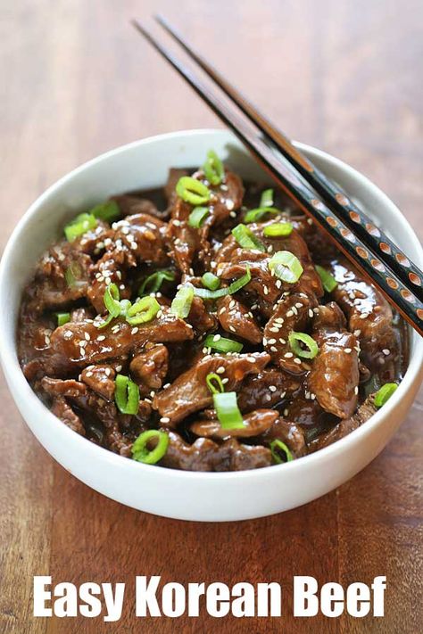 Easy Korean Beef Recipe, Korean Beef Recipe, Easy Korean Beef, Keto Meats, Rv Food, Asian Gf, Korean Beef Recipes, Beach Recipes, 30 Minute Meals Healthy