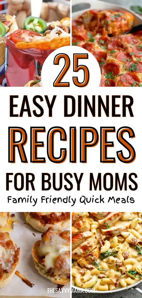 Check out 25 easy dinner recipes perfect for busy moms! These healthy and cheap recipes are ideal for families and kids. From crockpot meals to dishes that are so easy to make, you'll find options that fit your hectic schedule. These nutritious recipes are perfect for cooking for a family with kids, making dinner time simple and stress-free. Pin now to simplify your meal planning with these family-friendly favorites! Meals For Week Families, Easy Meals For Family Of 5, Tasty Healthy Meals Easy Dinners, Easy Supper Ideas For Family, Simple Few Ingredient Meals, Single Mom Dinner Ideas, Healthy Family Meals On A Budget, Dinners That Make Good Leftovers, 5 Dinners In 1 Hour Recipes