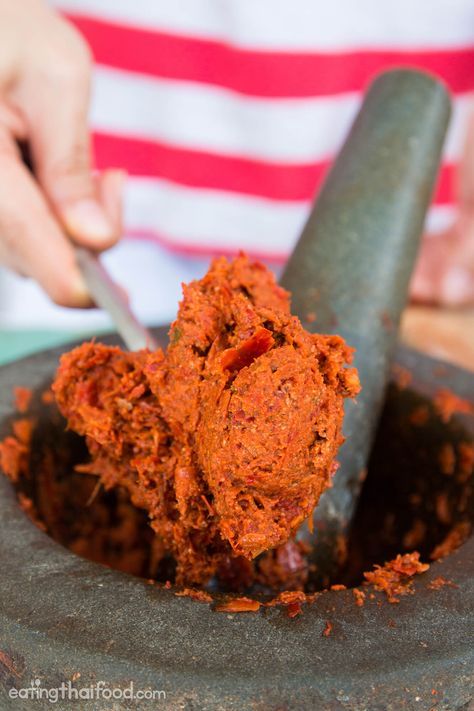 Thai red curry paste recipe Thai Red Curry Paste Recipe, Red Curry Paste Recipe, Curry Paste Recipe, Thai Red Curry Paste, Thai Curry Paste, Paste Recipe, Thai Street Food, Red Curry Paste, Thai Dishes