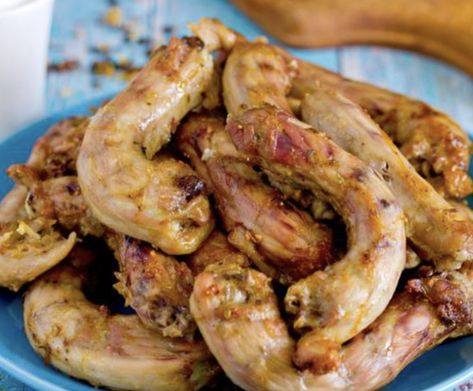 Baked Chicken Necks Chicken Necks Recipe, Chicken Neck Recipe, Pork Neck Bones Recipe, Turkey Neck Recipe, Chicken Neck, Honey Mustard Glaze, Cut Recipe, Neck Bones, Baking With Honey