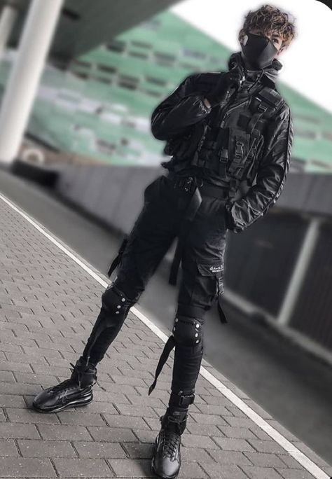 Techwear Aesthetic, Mode Poses, Techwear Outfits, Techwear Fashion, Cyberpunk Clothes, Urban Ninja, Concept Clothing, Cyberpunk Fashion, Style Japonais