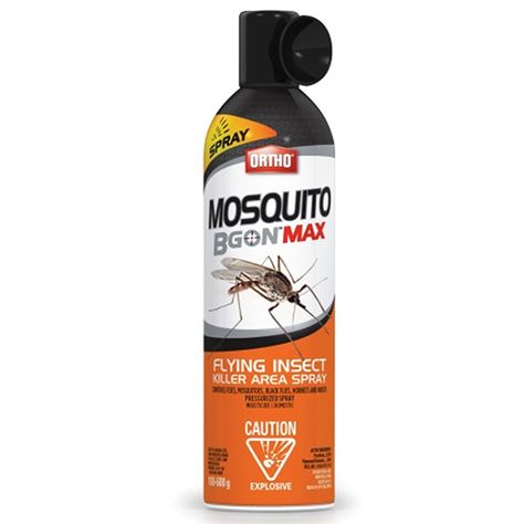 This Mosquito B Gon Max insecticide from Ortho(R) will make you enjoy your outdoor space again. Designed for generalized spraying, it eliminates flies, mosquitoes, black flies, hornets and wasps on contact. This spray can be applied to any outdoor area where flying insects are a nuisance, including shrubs and grass. The fog can extend up to 6 meters from the nozzle, which saves you from having to get close to insects. Ortho Aerosol Insecticide - Flying Insects - 350 G 4600610 - Reno-Depot Mosquito Spray, Flying Insects, Spray Can, Mosquito Repellent, The Fog, Product Packaging, Outdoor Area, Outdoor Space, Reno