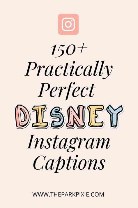 Craft the perfect Instagram caption for your Disney World or Disneyland snapshots every time with this copy+paste list of Disney Instagram Captions. Disney Parks Quotes, Fairy Tales Captions, Disney World Ig Captions, Toy Story Instagram Captions, Disneyland Post Captions, Captions For Disneyland Pictures, Epcot Quotes Instagram, Disney Trip Instagram Captions, Disney Quotes Instagram Captions