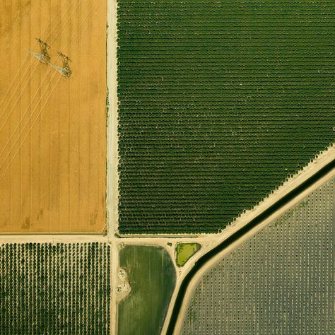 Aerial Photo of a Farm by Mitch Rouse Agriculture Photos, Salt Ponds, Aerial Photos, Aerial Images, Aerial Photograph, Tulip Fields, Central Valley, Aerial Photo, Beauty Inside