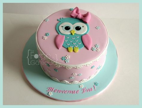 Owl Baby Shower Girl  on Cake Central Birthday Cakes Girls Kids, Owl Cake Birthday, Torte Creative, Owl Cakes, Owl Cake, Torte Cupcake, Cupcakes Decorados, Baby Shower Girl, Owl Baby