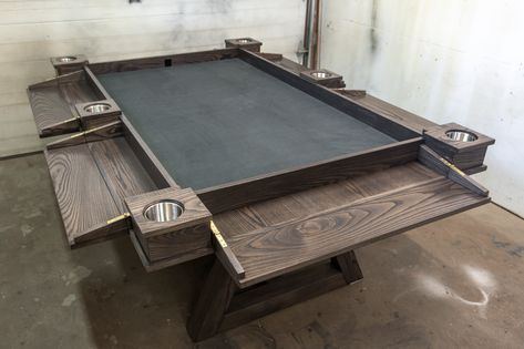 Dungeons & Dragons Board Game Table With Fold Down Player Stations Custom Game Table, D&d Game Table, Tabletop Game Table, Wood Game Table, Folding Game Table, Dnd Tables Diy, Dungeons And Dragons Table Diy, Custom Dnd Table, Dungeons And Dragons Tables