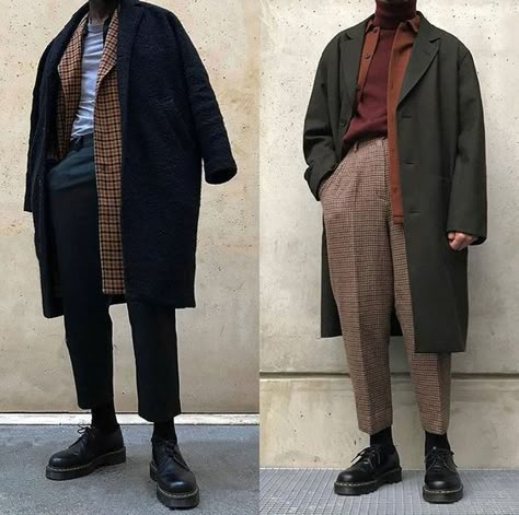 EDGY LAYERING (NED) Mixing muted hues with rare pops of color Dark Academia Fashion, Mens Fashion Edgy, Academia Fashion, Mode Inspo, Soft Grunge, Look Vintage, Inspiration Mode, Mode Inspiration, Looks Vintage