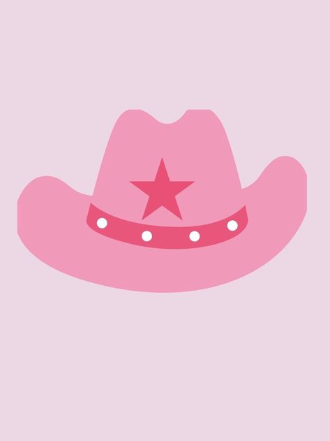 Cowgirl Hat Drawing Easy, Pink Cowboy Hat Wallpaper, Pink Cowboy Hat Drawing, Pink Cowboy Boots Wallpaper, Cowboy Boot Art Print, Cowgirl Hat Clipart, Cowboy Hat Clip Art, Easy Cowboy Boot Painting, Cowgirl Hat Drawing