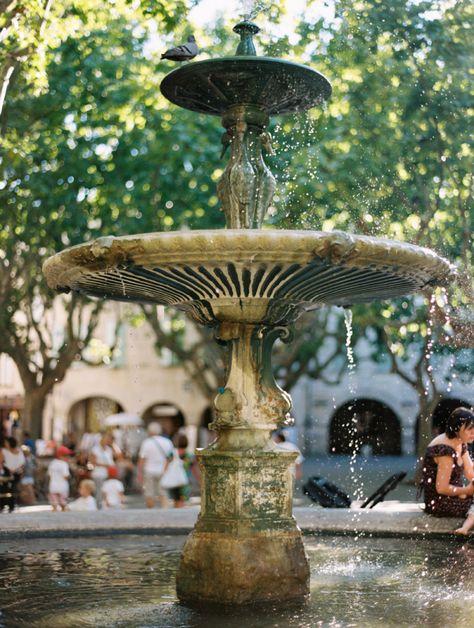 Fountain at the Place aux Herbes in Uzes France | photography by http://fleeting-moments.tumblr.com/ Uzes France, France Country, France Photography, Medieval Town, France Travel, Travel Planner, Wonderful Places, Water Features, Paris France