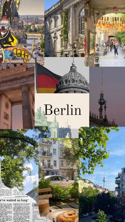 Berlin Germany Travel, Moving To Germany, Travel Collage, Cities In Germany, Berlin City, Move Abroad, Switzerland Travel, Dream City, Travel Scrapbook