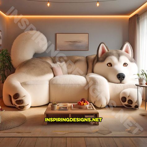 Weird Shaped Couch, Unique Couches Living Room, Giant Dog Bed For Humans, Funky Sofa, Unique Bedroom Furniture, Love Couch, Round Couch, Giant Dog Beds, Funny Furniture