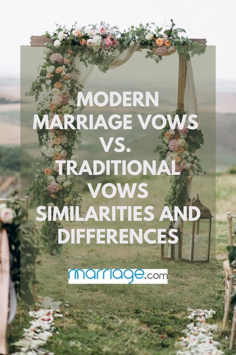 How are modern marriage vows similar to traditional marriage vows? #marriagevows #marriage #relationship Marriage Vows Traditional, Marriage Vows To Wife, Traditional Vows, Writing Marriage Vows, Wedding Vows For Older Couples, Marriage Vows Traditional Wedding Ceremony Script, Traditional Wedding Vows, Similarities And Differences, Marriage Vows