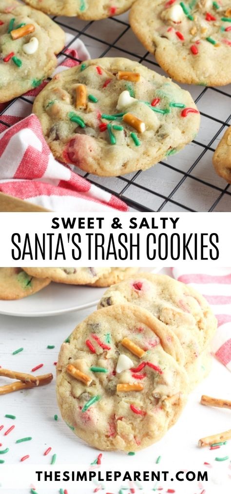 Trash Cookies, Cookie Recipes Christmas, Christmas Cookie Recipes Holiday, Easy Christmas Cookie Recipes, Christmas Cookie Recipes, Easy Christmas Treats, Christmas Baking Recipes, Christmas Cookies Easy, Recipes Christmas