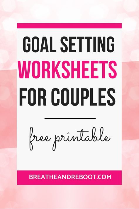 Tips for setting goals with your spouse and a FREE goal planner for couples. Work together to plan life goals for the future, strengthen your marriage and create you best life.#goalplanning #goals #marriage Marriage Group Activities, Couple Planner Ideas, Couple Goal Sheet, Goal Setting For Families, Couples Monthly Check In, Planning For Future, New Year Couple Goal Planning, New Years Couple Goals, Goal Setting Date Night