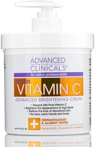 Advanced Clinicals Vitamin C Cream. Advanced Brightening Cream. Anti-aging cream for age spots, dark spots on face, hands, body. Large 16oz. Check more at https://uk.productsoffer.in/advanced-clinicals-vitamin-c-cream-advanced-brightening-cream-anti-aging-cream-for-age-spots-dark-spots-on-face-hands-body-large-16oz/ Vitamin C Cream, Dark Spots On Face, Dark Spots On Skin, Spots On Face, Oil Skin Care, Aging Cream, Brightening Cream, Anti Aging Moisturizer, Skin Discoloration