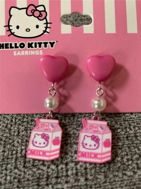 Earrings Hello Kitty, Hello Kitty Headphones, Hello Kitty Strawberry, Hello Kitty Earrings, Hello Kitty House, Hello Kitty Jewelry, Kitty Clothes, Hello Kitty Clothes, Hello Kitty Aesthetic