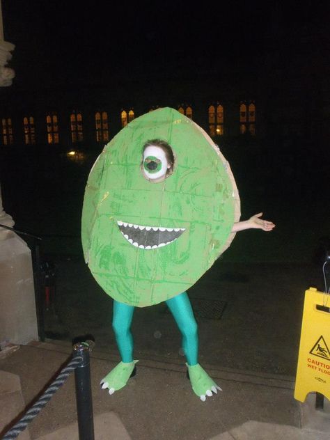 Mike Wazowski Funny Customes Halloween Ideas, Sully And Mike Wazowski Costumes, Monster Costume Ideas, Mike Wazowski And Celia Costume, Halloween Costumes Mike Wazowski, Diy Mike Wazowski Costume, Funny Mike Wazowski, Diy Mike Wazowski Costume Shirts, Mike Wazowski Costume