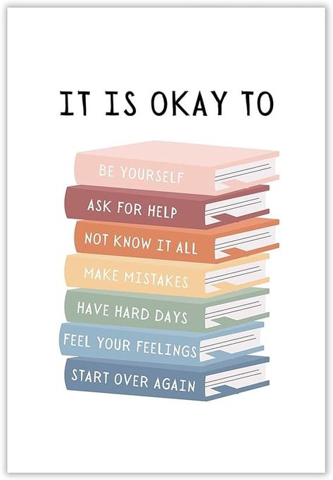 It's Okay To Not Be Okay Poster Teacher Gift Inspirational Quotes for Kids Canvas Art Boho Classroom Education Home Bedroom Dorm Wall Decor 16x24 Inch : Amazon.de: Home & Kitchen Its Okay Quotes, Classroom Motivation, Boho Classroom, Kids Canvas Art, Inspirational Quotes For Kids, Classroom Quotes, Educational Wall Art, Dorm Wall Decor, Kitchen Art Prints