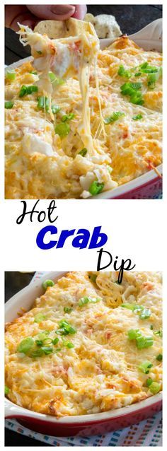 Hot Crab Dip – an easy and delicious cheesy dip that will be a hit and any party. A slightly spicy crab dip that is ready in minutes. Spicy Crab Dip, Hot Crab Dip Recipe, Seafood Healthy, Chips Dip, Spicy Crab, Hot Crab Dip, Lump Crab, Diy Easy Recipes, Cheesecake Dip