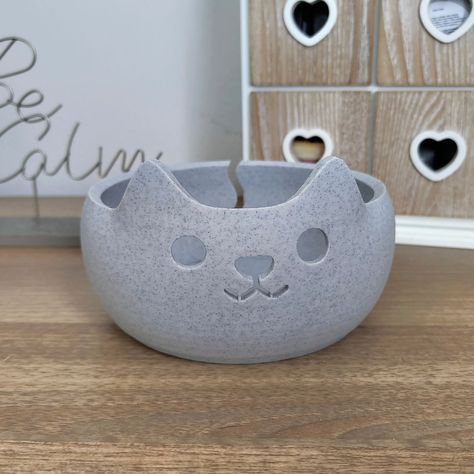 We are now selling our Cat Yarn Bowls in marble effect. #crochet #yarnaddict #gift #giftideas #knitting #crochetaddict Yarn Bowls Pottery, Crochet Bowl, Yarn Holder, Desk Organization Office, Yarn Bowl, Desk Toys, Office Organization, Makeup Organization, Crochet Yarn