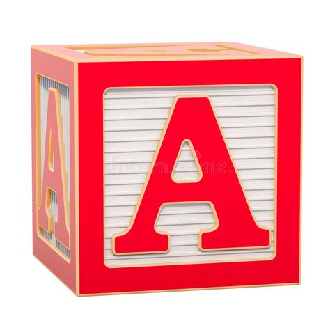 ABC Alphabet Wooden Block with A letter. 3D rendering stock illustration Wooden Block Letters, Abc Chart, Baby Photography Backdrop, Colorful Alphabet, Abc Blocks, Alphabet Kindergarten, Alphabet Phonics, Alphabet Blocks, Abc Alphabet