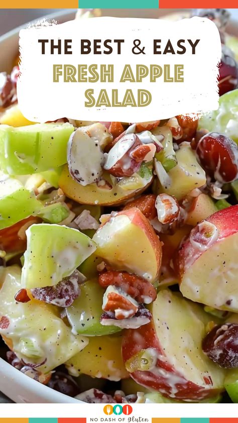 Apple Celery Salad Recipe, Shaved Apple Crunch Salad, Apple Salad Healthy, Summer Apple Salad, Not Salad Salads, Sides Dishes Easy Quick, Fruit Salad With Apples And Oranges, Apple Crisp Salad Recipe, Apple Fruit Salad Recipe Easy