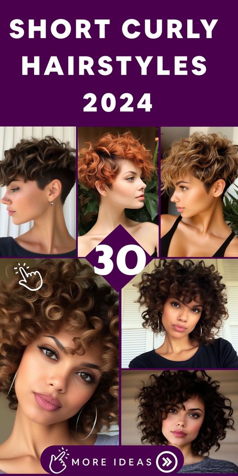 to inspire your next cut, including pixie cuts, bobs, lobs, and more. #shortcurlyhairstyles #curlyhair Asymetrical Haircut Edgy Curly, Sassy Curly Hairstyles, Short Shag For Curly Hair, Short Pixie Curly Hairstyles, Short Hair Styles Pixie Curly, Short Thick Curly Hairstyles, Funky Curly Hairstyles, Short 3c Curly Hair Pixie Cuts, Shorter Curly Haircuts