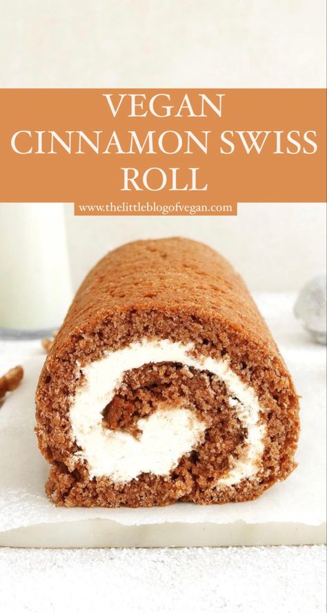 Cinnamon Swiss Roll, Vegan Swiss Roll Cake, Vegan Roll Cake, Vegan Swiss Roll, Heavenly Rolls, Dairy Free Cream Cheese Frosting, Swiss Roll Recipe, Autumn Cake, Cozy Afternoon