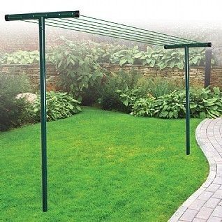 Diy Clothesline Outdoor, Outdoor Washing Lines, Outdoor Clothes Lines, Laundry Room Layouts, Balcony Plants, Backyard Lighting, Washing Line, Clothes Drying Racks, Outdoor Decor Backyard