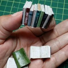 Make miniature books from your old magazines using these simple steps. Find a magazine that is as thick as a miniature book. It ... Accessoires Barbie, Dollhouse Miniature Tutorials, Doll Furniture Diy, Doll House Plans, Mini Doll House, Doll House Crafts, Miniature Book, Dollhouse Miniatures Diy, Mini Craft