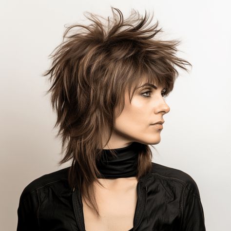 65 Trending Shaggy Mullet Hair Ideas for 2023 Shaggy Mullet, Mullet Hair, Rocker Hair, Modern Shag Haircut, Short Spiked Hair, Wolf Haircut, Short Spiky Hairstyles, Shaggy Short Hair, Layered Haircuts For Medium Hair