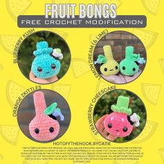 fruit bongs free crochet modification Crochet Bong Amigurumi Free Pattern, Crochet Bong Free Pattern, Bong Crochet Pattern Free, Mermaid Crochet Pattern, Crochet Cat Toys, Crochet Cactus, Boys Pattern, Bear Valentines, Crochet Amigurumi Free Patterns