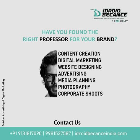 Idroid Becance Your one-stop destination for all things digital marketing! From expert advertising strategies to captivating graphic design, our full suite of services includes: - Advertising Agency - E-commerce Solutions - Pay-per-click Consulting - Branding Services - Email Marketing Campaigns - SEO Optimization - Creative Graphic Design - Digital Marketing Lead Generation - Web Development & Landing Page Creation - Google & YouTube Ads Management - Performance Marketing Solutions - Printin... Marketing Agency Services, Graphic Design Activities, Consulting Branding, Social Media Marketing Campaign, Social Media Management Services, Lead Generation Marketing, Performance Marketing, Youtube Ads, Digital Media Marketing