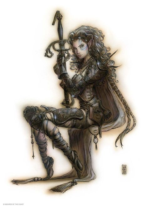 Planescape – Tony DiTerlizzi Changeling The Dreaming, Tony Diterlizzi, Advanced Dungeons And Dragons, World Of Darkness, Fantasy Artist, Fantasy Warrior, Fantasy Rpg, Dnd Characters, Character Portraits