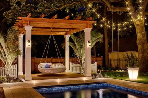 38 Backyard Pergola and Gazebo Design Ideas | DIY Shed, Pergola, Fence, Deck & More Outdoor Structures | DIY Luxurious Backyard, Pool Pergola, Pergola Diy, Garden Pergola, Pergola Swing, Patio Pergola, Pergola Lighting, Pergola Design, Backyard Pergola