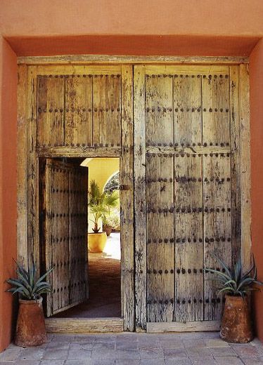 Hacienda Style : MEXICAN DOORS Mexican Antique Doors, Old Mexican Doors, Custom Hacienda Doors #austin #texas #tx #luxury #home #builders #association www.dearthdesign.com Mexican Doors, Spain Ibiza, Dream Ranch, Mexican Interiors, Mexican Hacienda, Turkish Tiles, Mexican Home, Casas Coloniales, Cool Doors