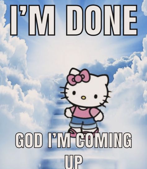 Hello Kitty Meme, Hello Kitty Funny, Cute Text Quotes, Kitty Images, Hello Kitty Images, Kitty Wallpaper, Hello Kitty Art, Hello Kitty Pictures, Hello Kitty Items