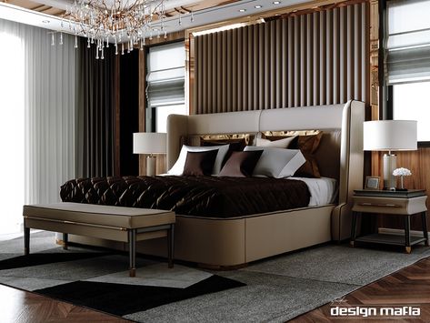 Bedroom Interior CGI on Behance Bedroom Furniture Placement, Luxury King Bed, Luxury Furniture Design, Real Estat, Luxury Bedroom Design, Furniture Placement, Luxurious Bedroom, Bedroom Bed Design, Contemporary Bed