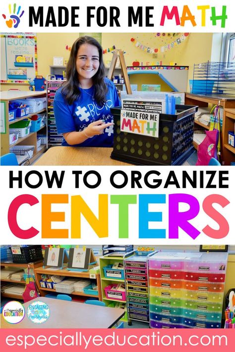 In case you missed it, the Made For Me Math Growing Bundle is finally here! Task boxes, file folders, assessments, recipes… if navigating this massive curriculum has you feeling overwhelmed, fear not! We have reached out to special education teacher (and organization extraordinaire) Rachel Glassman to share a few tips and tricks on how she best utilizes the Made For Me Math curriculum. Organisation, Math Centers Organization, Made For Me Literacy, Sped Organization, Math Center Organization, Special Education Visual Schedule, Special Education Curriculum, Classroom Arrangement, Special Education Math