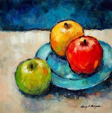 Still Life For Kids, Plated Food, Apple Painting, Fruit Painting, Food Challenge, Daily Painting, Painting Still Life, Still Life Art, Daily Paintworks