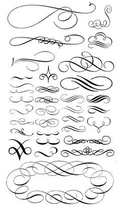 Flourish Calligraphy, Lettering Styles Alphabet, Copperplate Calligraphy, Calligraphy For Beginners, Tattoo Lettering Fonts, Hand Lettering Art, Hand Lettering Alphabet, Calligraphy Handwriting, Lettering Alphabet Fonts