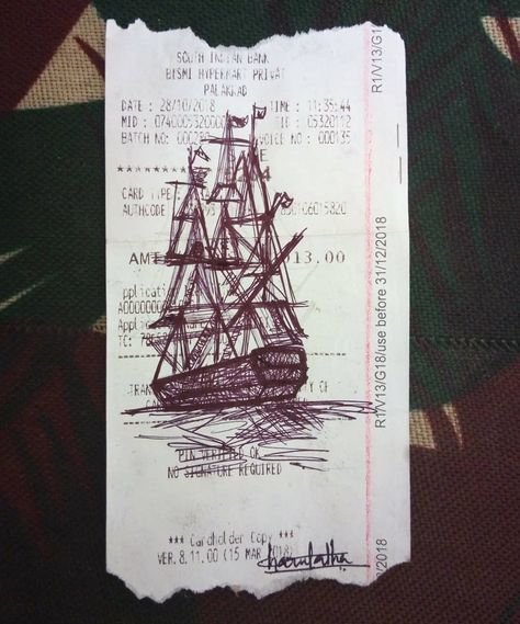 #ladypiccasso 😇 #inspiredwork Receipt Art Ideas, Receipt Art, Meaningful Poems, Bts Eyes, Sketch Note, Bar Card, Sketch Notes, Drawing Inspo, Book Art Drawings